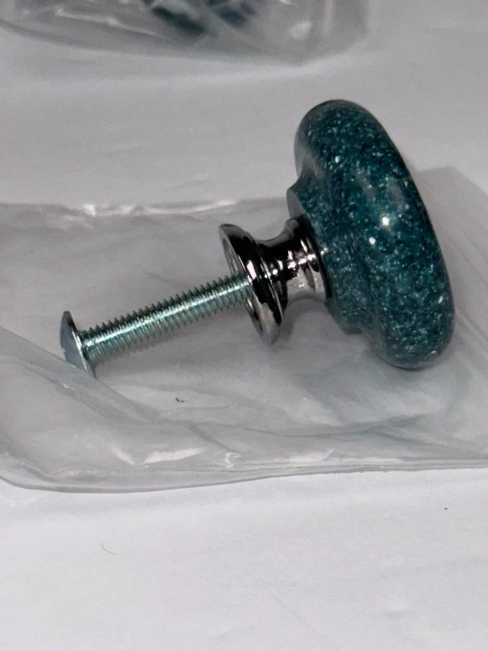 Set of 5 various Drawer Pulls - Blue/Green - New